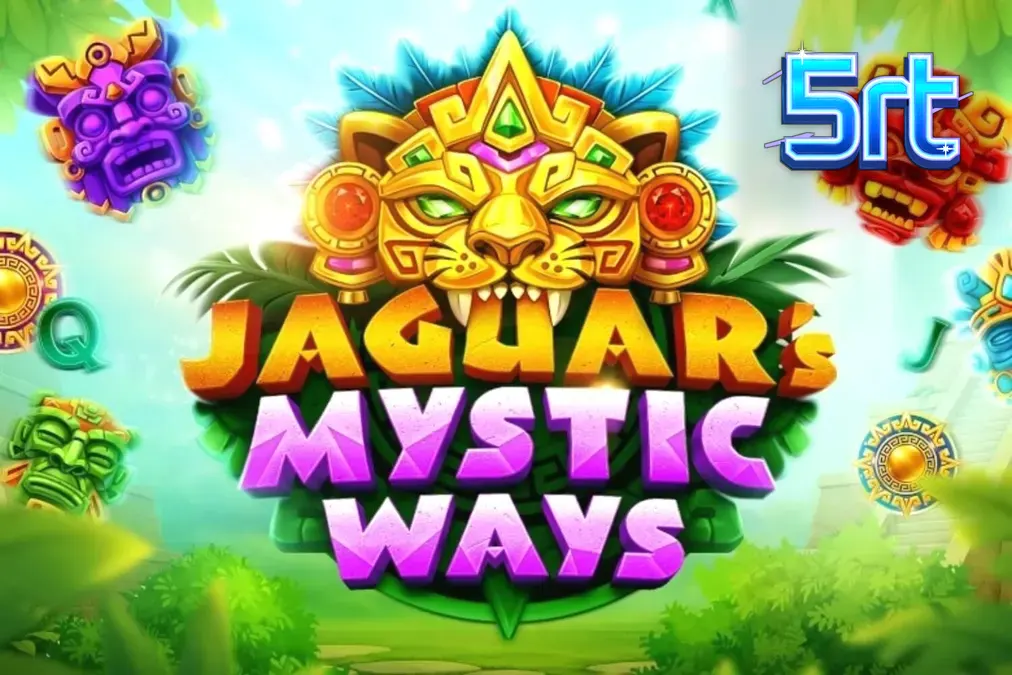Pemandangan hutan kuno dan kuil emas dalam slot Jaguar’s Mystic Ways